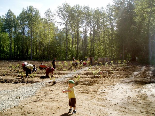Spring planting party, 2010.